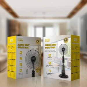A spray fan from dinx with a two-year warranty