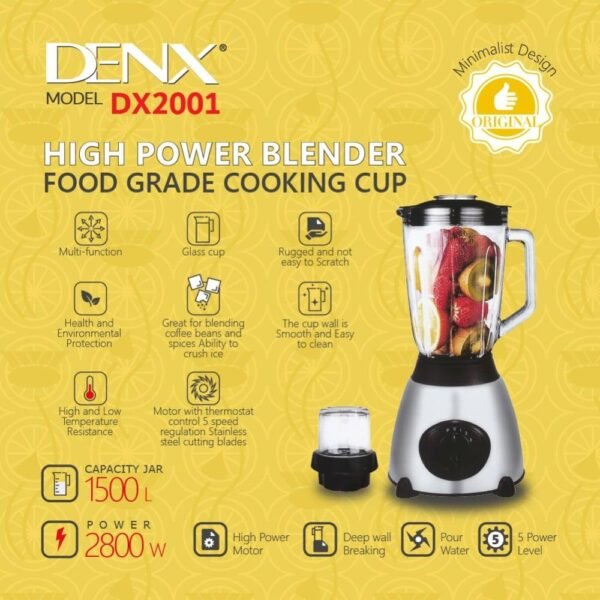 ⁦خلاط عالي القدرة DX2001⁩ - الصورة ⁦2⁩