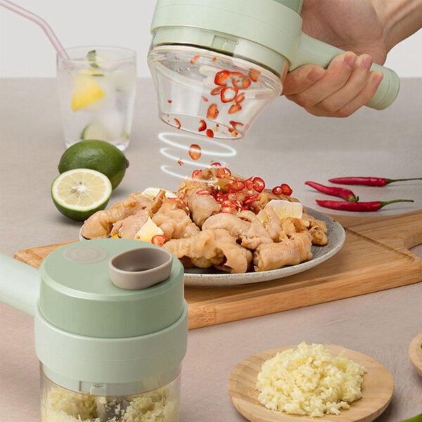 ⁦4-in-1 portable electric vegetable cutter set with two years warranty⁩ - الصورة ⁦7⁩
