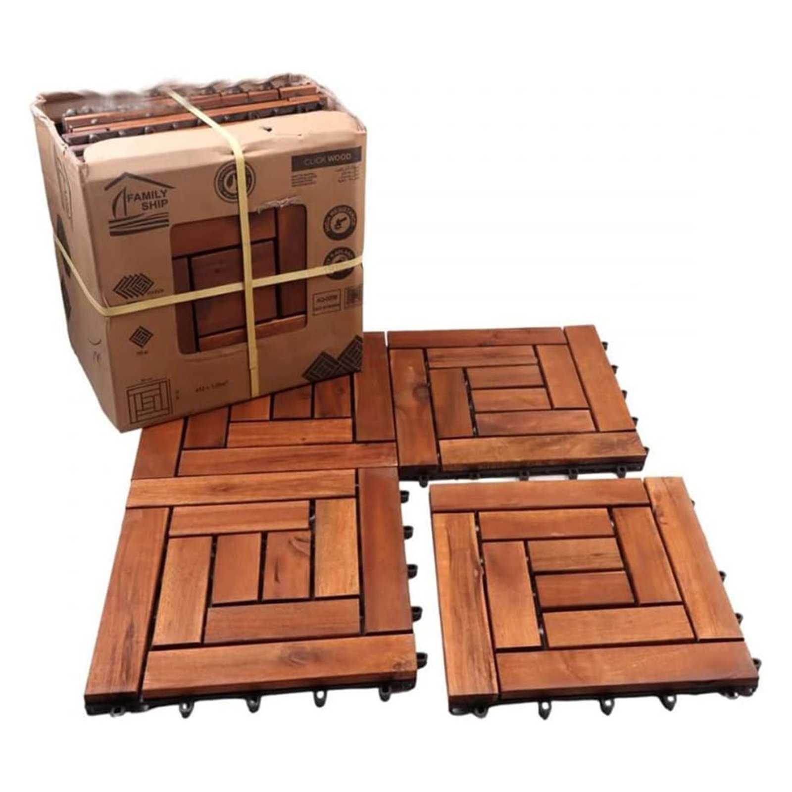 24 بلاطة خشب مقاومة للماء تغطي مساحة 7*7 م - الصورة 5