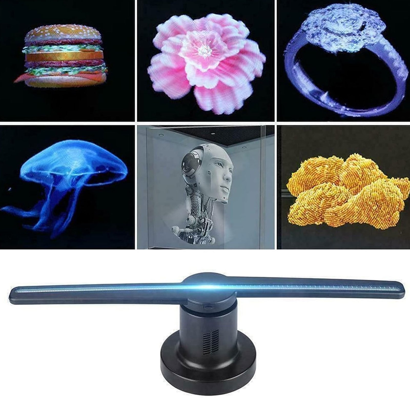 مروحة مضيئة لعرض المجسمات والصور ثلاثية الابعاد - الصورة 2