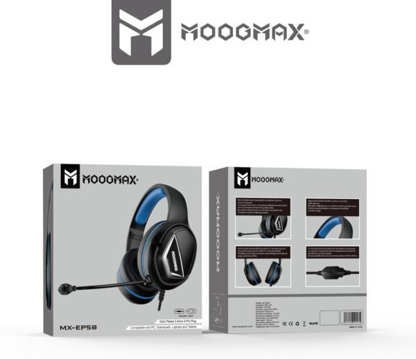 ⁦• MOOG MAX  (ضمان عامين) Gaming headphone⁩ - الصورة ⁦2⁩