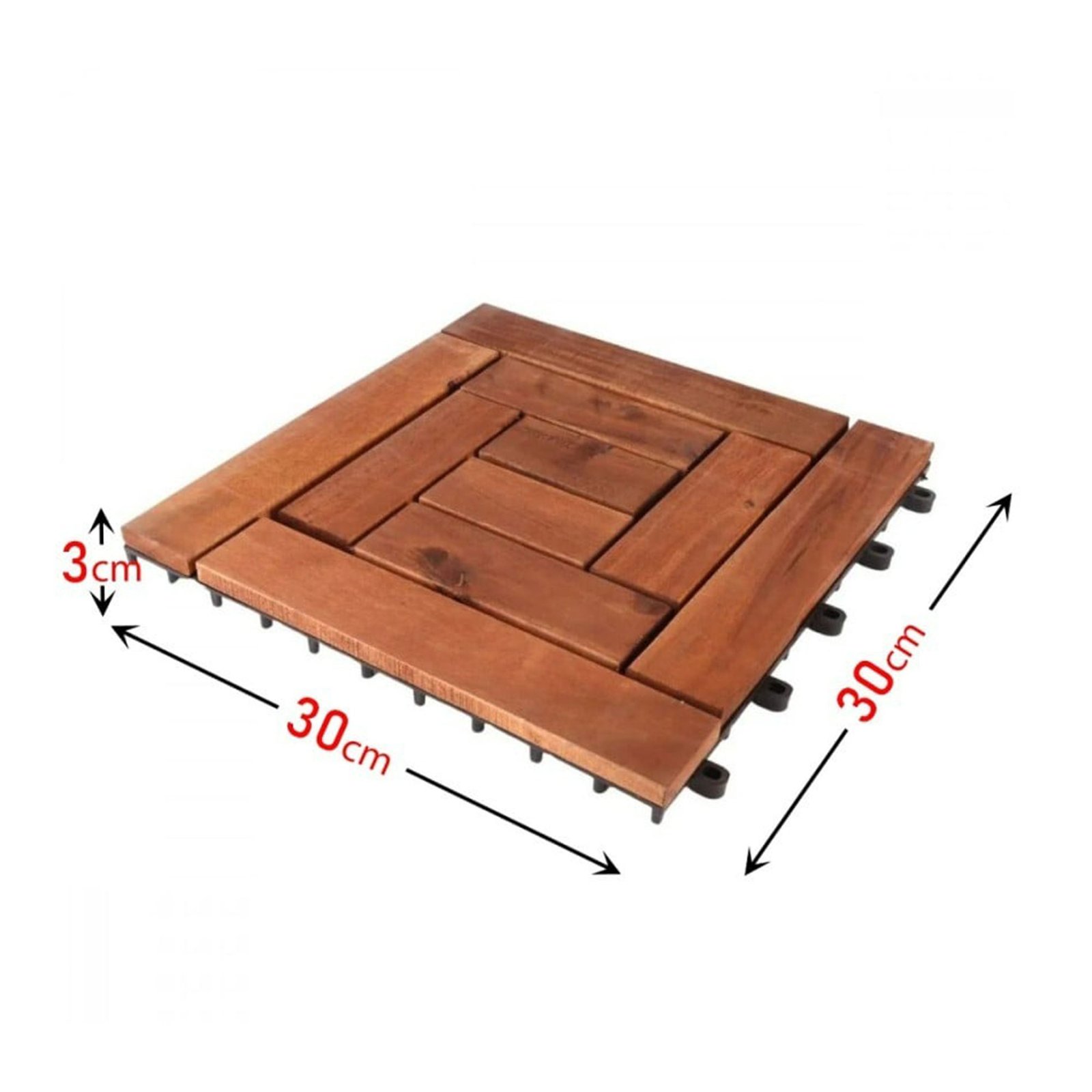 24 بلاطة خشب مقاومة للماء تغطي مساحة 7*7 م - الصورة 3